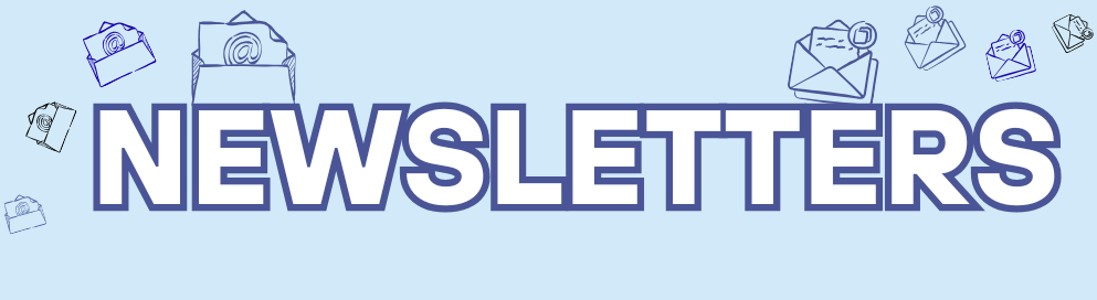 Banner with text: Newsletters