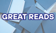 Card with text: Great Reads